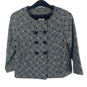 tibi New York Spiral Double Breasted Button Front Pleated Blazer Jacket